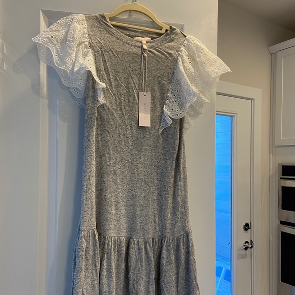 Rebecca Taylor Livy Eyelet Jersey Dress XS - Picture 6 of 12